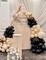 125-Piece Black, Gold & White Balloon Arch Garland Kit – Graduation, Birthday & Wedding Party Decoration Set with Star Foil Balloons